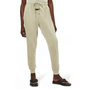 Fear of God Essentials NWT Tan Drawstring Velour Track Pants Jogger Size Small